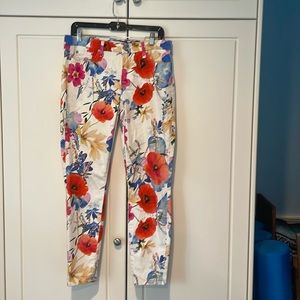 7 For All Mankind flowered jeans size 31